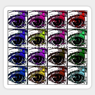 Multi  Pop Evil Eyes Sticker